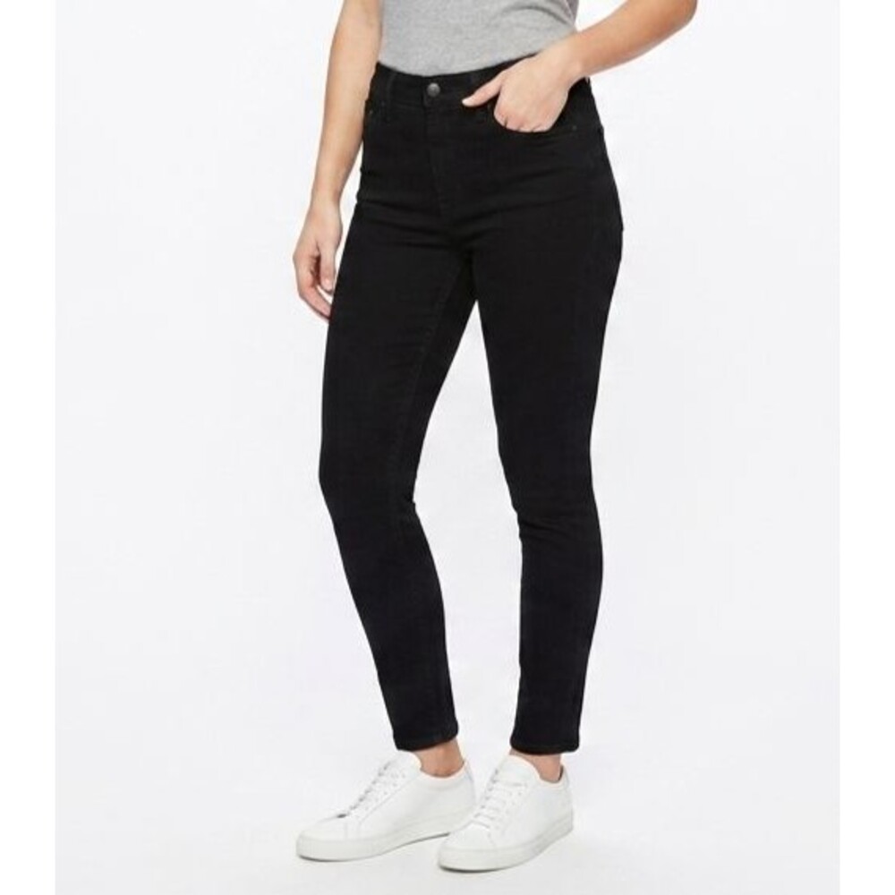 rag & bone Nina High Rise Skinny Jeans Black Denim Size 26 6 x 27 EUC